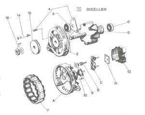 Lichtmaschine Ducellier, Kleines Modell, 12V 30A 2CV kaufen? • Burton 2CV  Parts